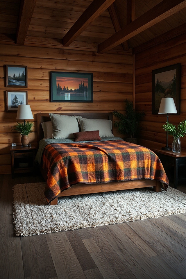 cabin inspired bedroom retreat