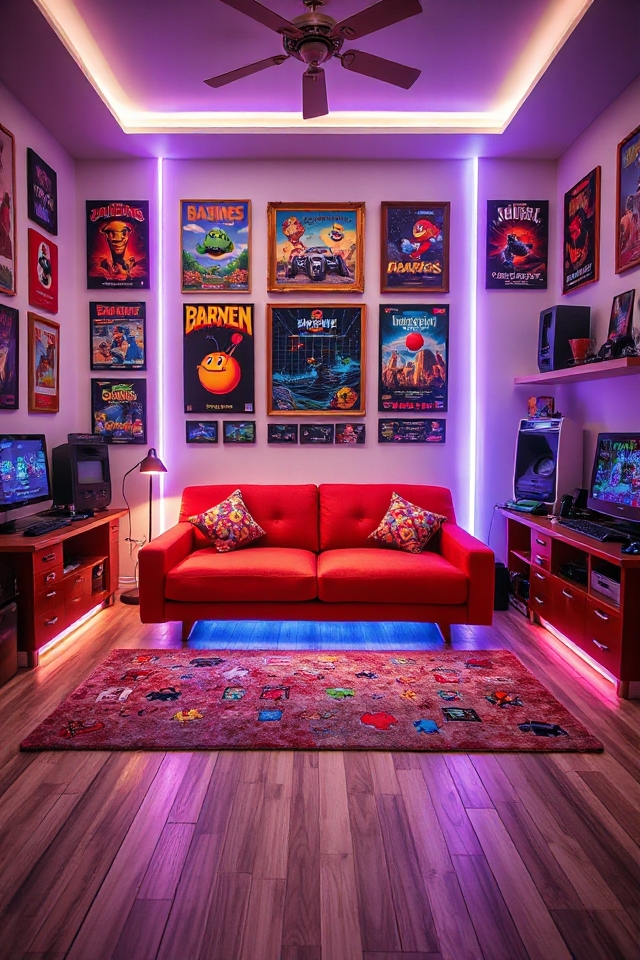 nostalgic gaming room design