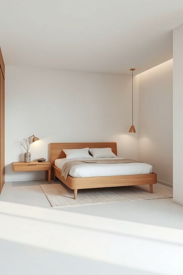 sleek minimalist bedroom aesthetics